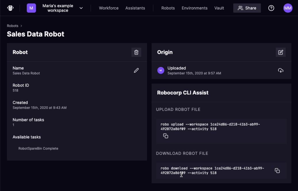 Robot configuration