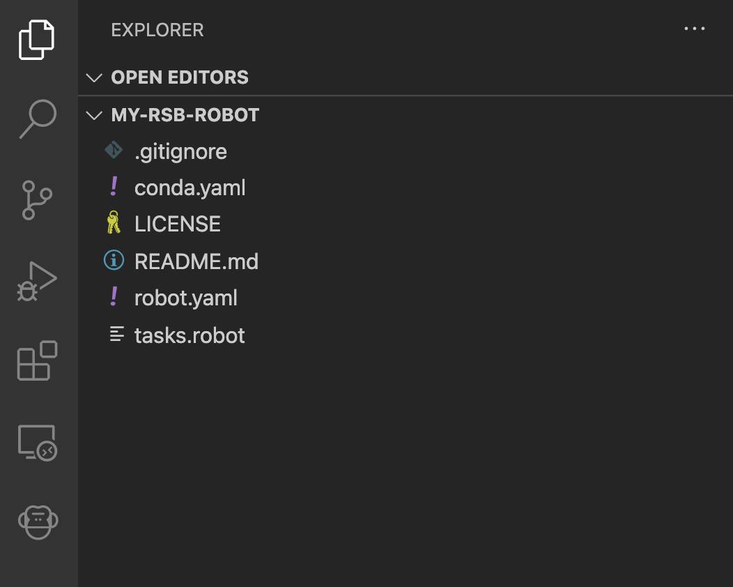 Robot file structure