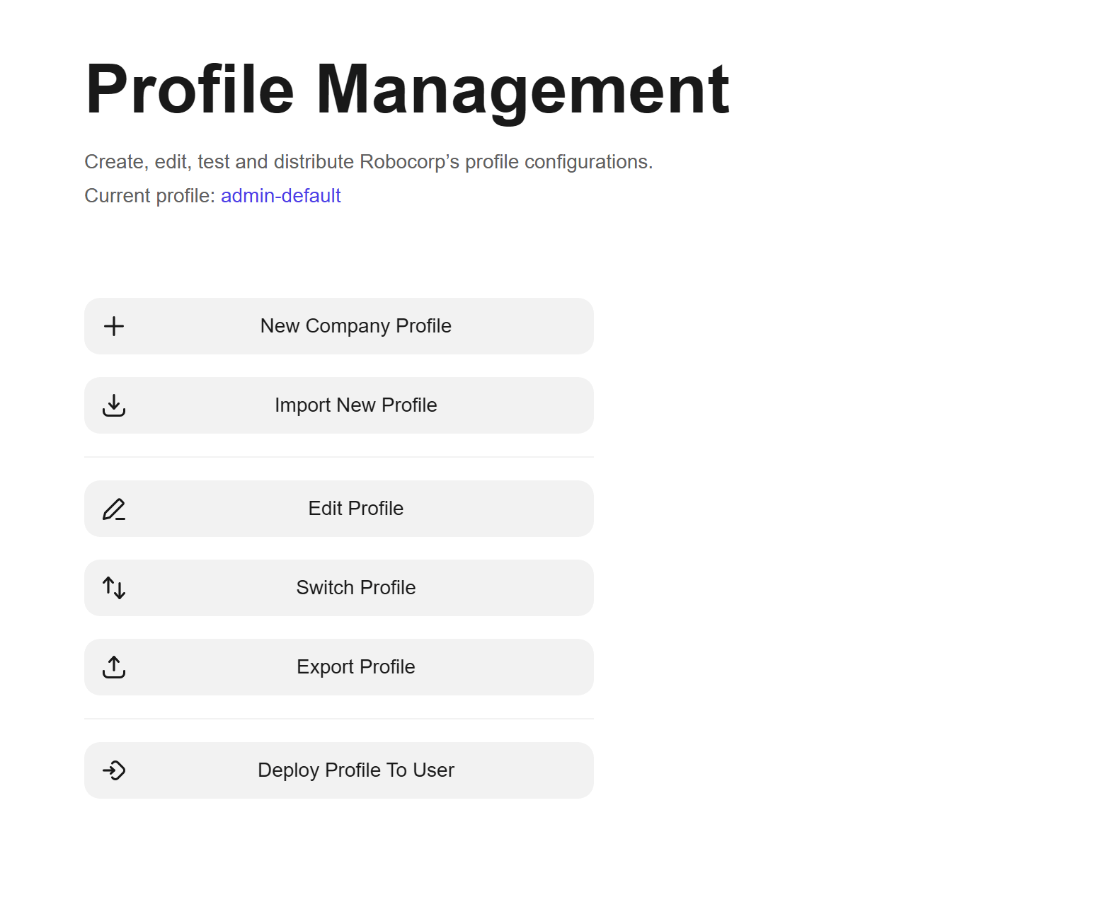 Profile Management