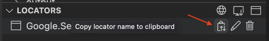 Copy the browser locator