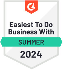 G2 badge, Easiest to do business with, spring, 2024